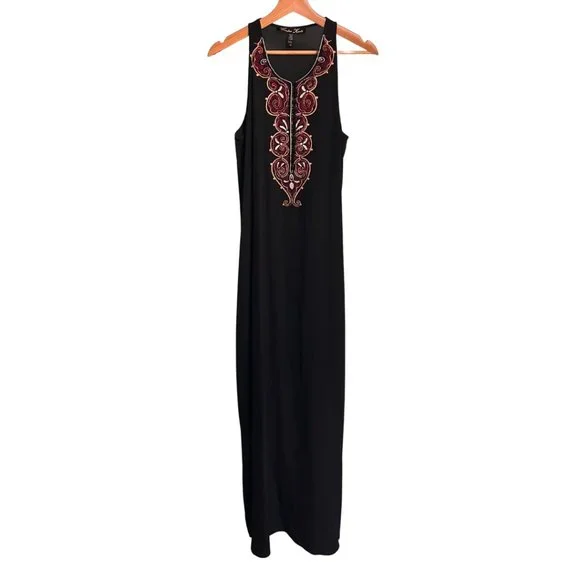 navy blue dress for baby girl Winter Kate Multicolour Silk Kimono Style Maxi Dress Size S main image 0
